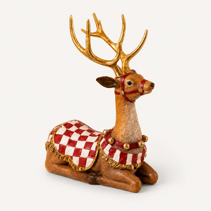 🎄Christmas in August Favorite: Handcrafted Set of 2 Classic Saddle Deer 🎁