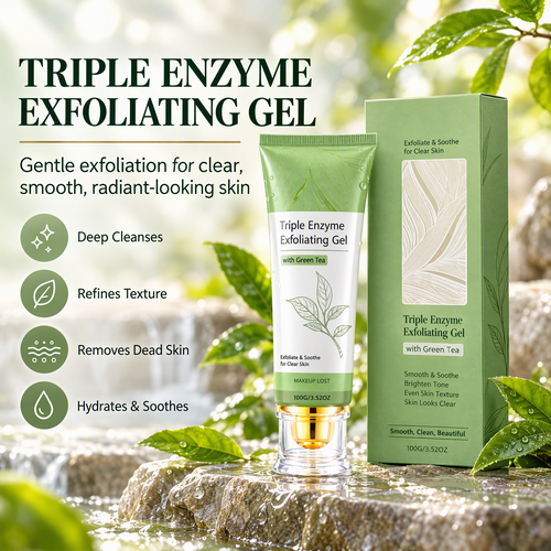 ✨Triple Enzyme Exfoliating Gel with Green Tea🍃Gentle Smoothing & Hydrating Care💧
