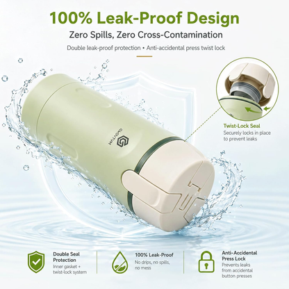 Travel Smart with 4-in-1 – Compact Leak-Proof Refillable Toiletry Dispenser