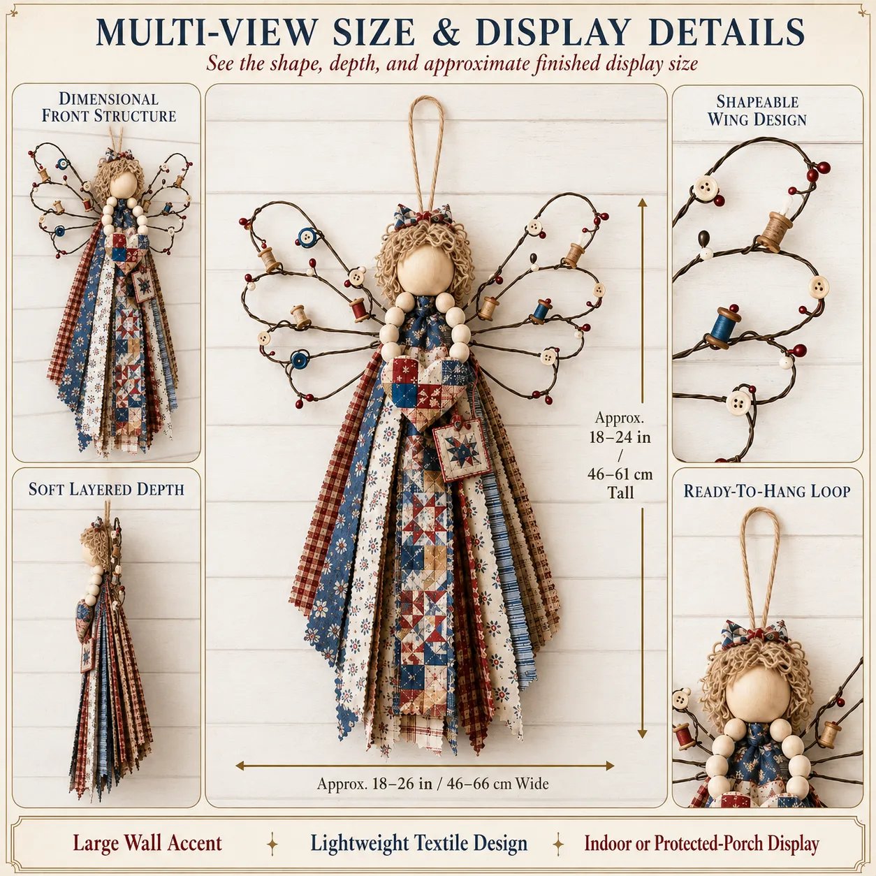 🪽 Angel Fabric Hanging DIY Kit – Create a Beautiful Handmade Angel Decoration