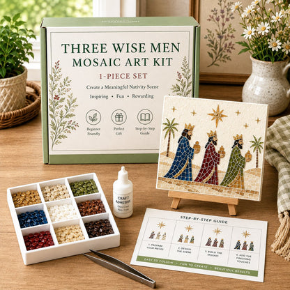 💥 LAST DAY 49% OFF - Nativity Sea Glass Art Kit – Beginner-Friendly ✨