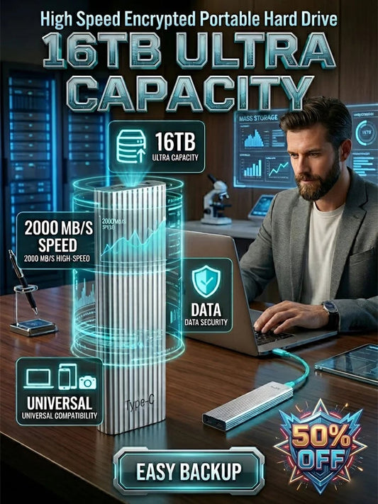 🏆Hot Sale🔥 50K+ SOLD! Almost Gone-⚡16/32/64/128TB Large-Capacity Type-C Portable Mini SSD