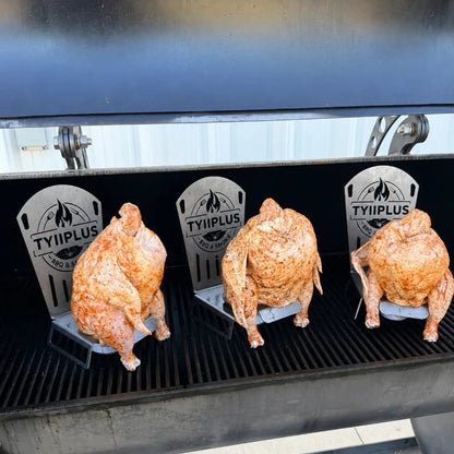 🍺🍗Beer Can Chicken Chair🔥 Heavy Duty 304 Stainless Steel BBQ Roaster Stand for 16oz Beer Cans