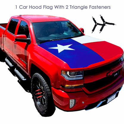 🇺🇸🚗American Flag Car Hood Cover With Dual Triangle Clips
