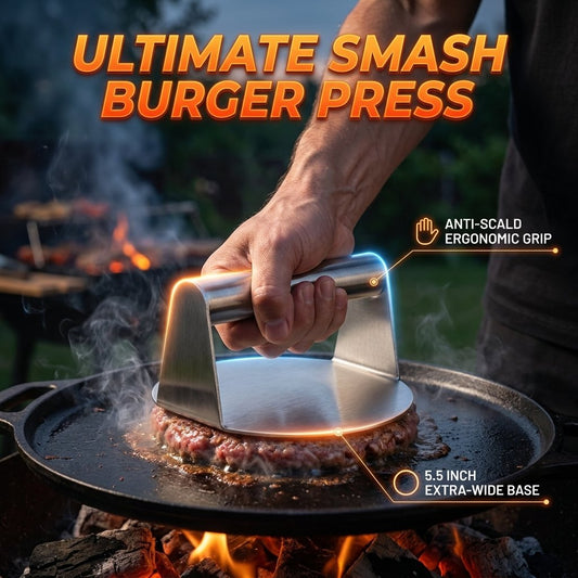 🍔Smash Burger Press - Hamburger Smasher Tool for Griddle
