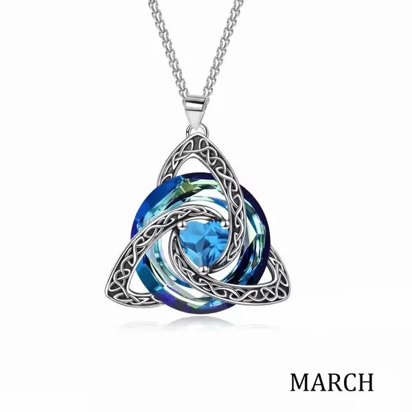 💎 Birthstone Celtic Knot Necklace for Women