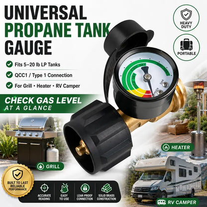 🔥 Universal Propane Tank Level Gauge ⛽ — Never worry about running out of propane again! Ideal for BBQ grills, heaters, and RVs!