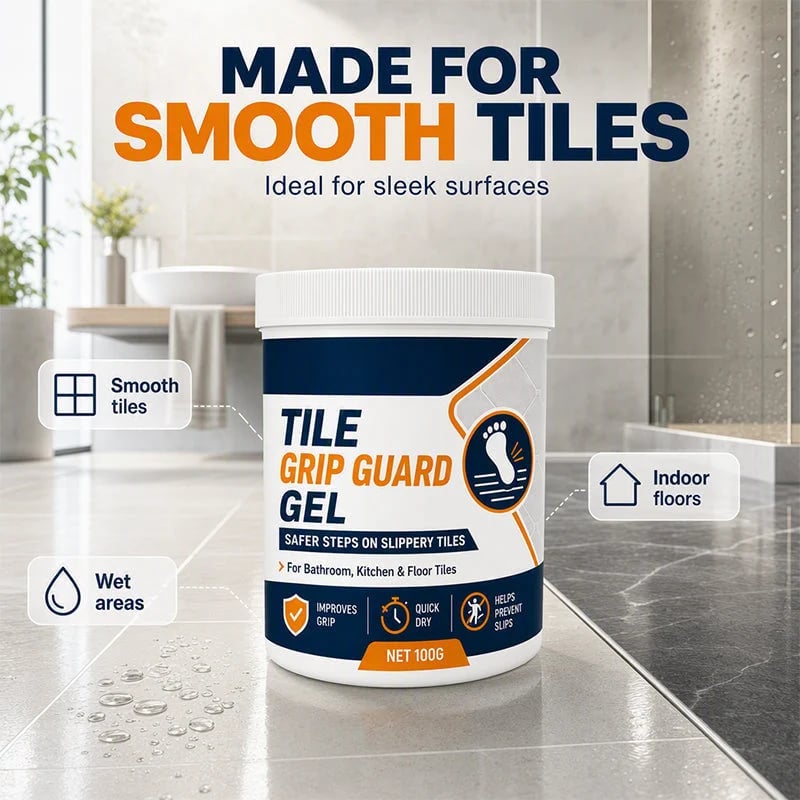 🏠 Anti-Slip Tile Grip Gel – Reduce Slippery Floors Fast with Quick-Dry Formula 💧