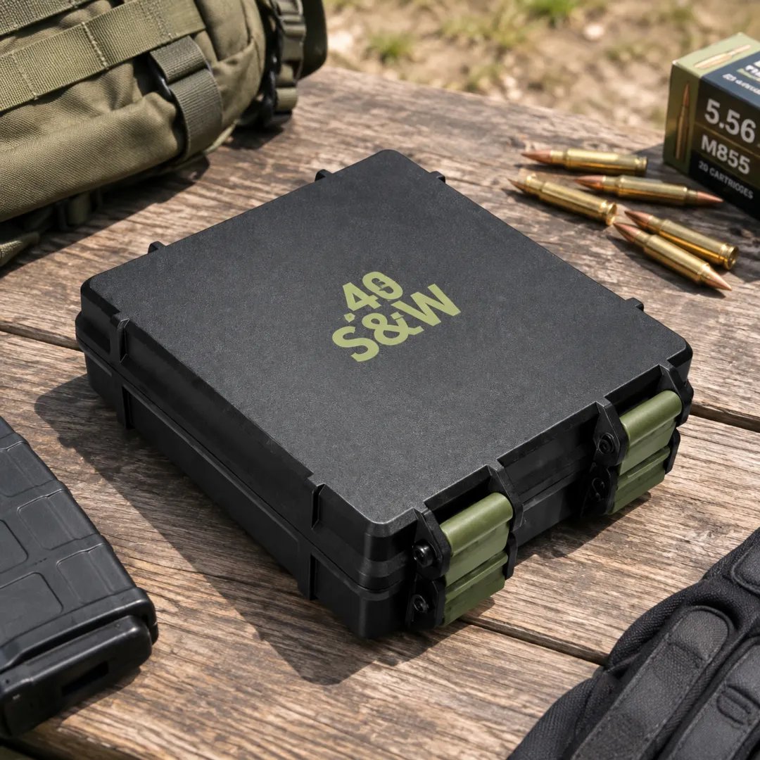 🎯100 Round Ammo Storage Box | Waterproof Hard Shell Ammunition Organizer Case