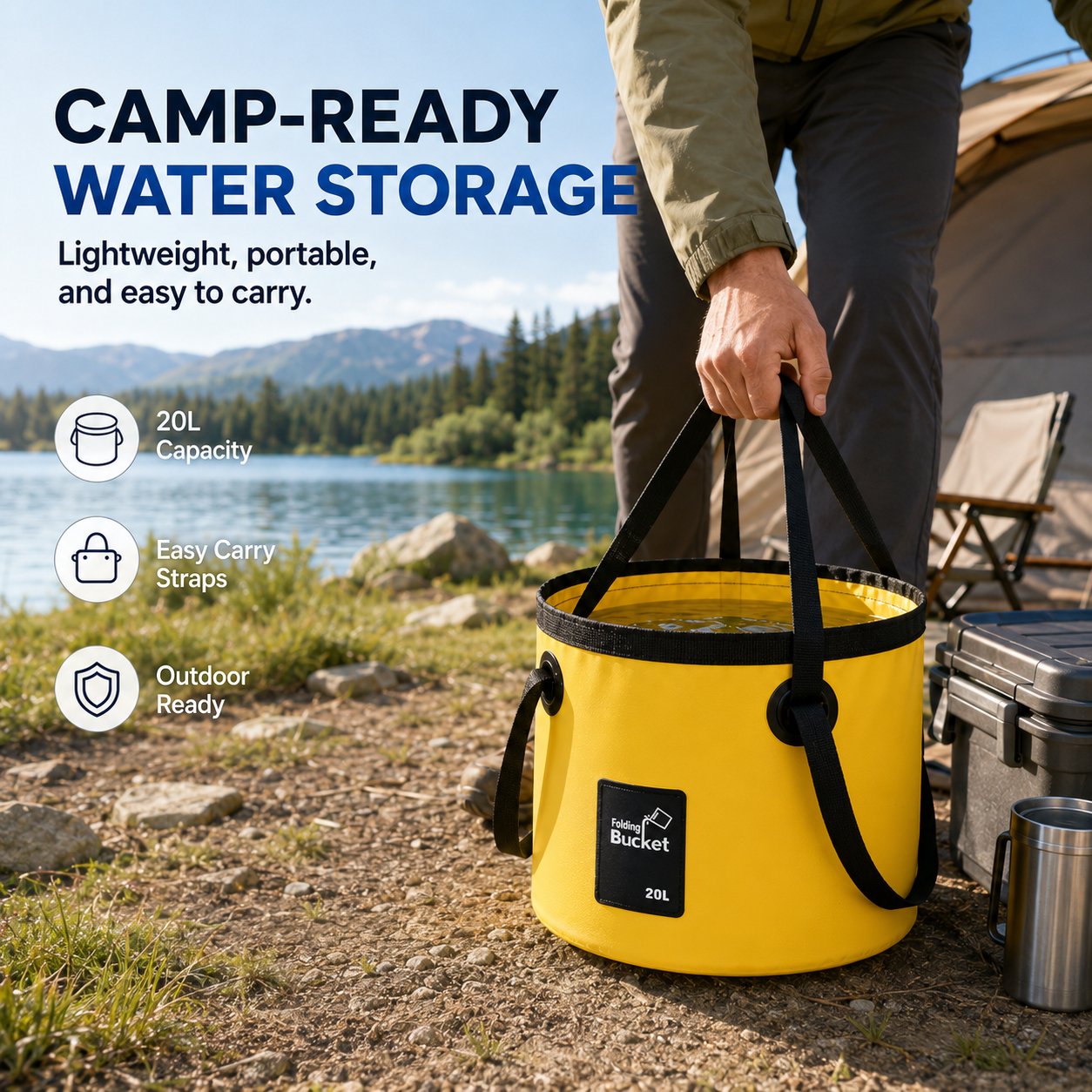Portable Folding Water Storage Bucket🚰Your Go‐Anywhere Water Companion!!!