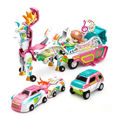 🚗2-in-1 Magnetic Transforming Dragon Car Toy – Racing Car Set