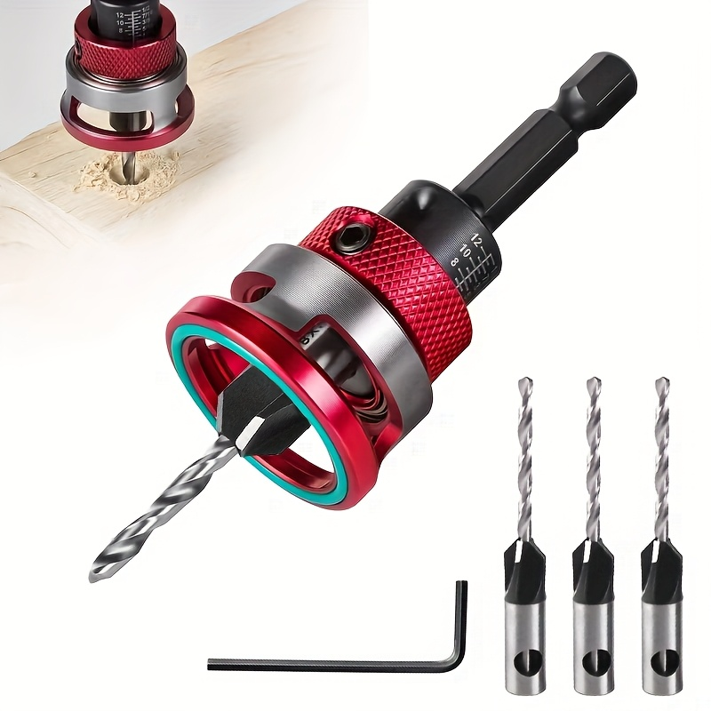 🔧 Countersink Drill Bit Set – Precise Depth Control, No Scratch Damage