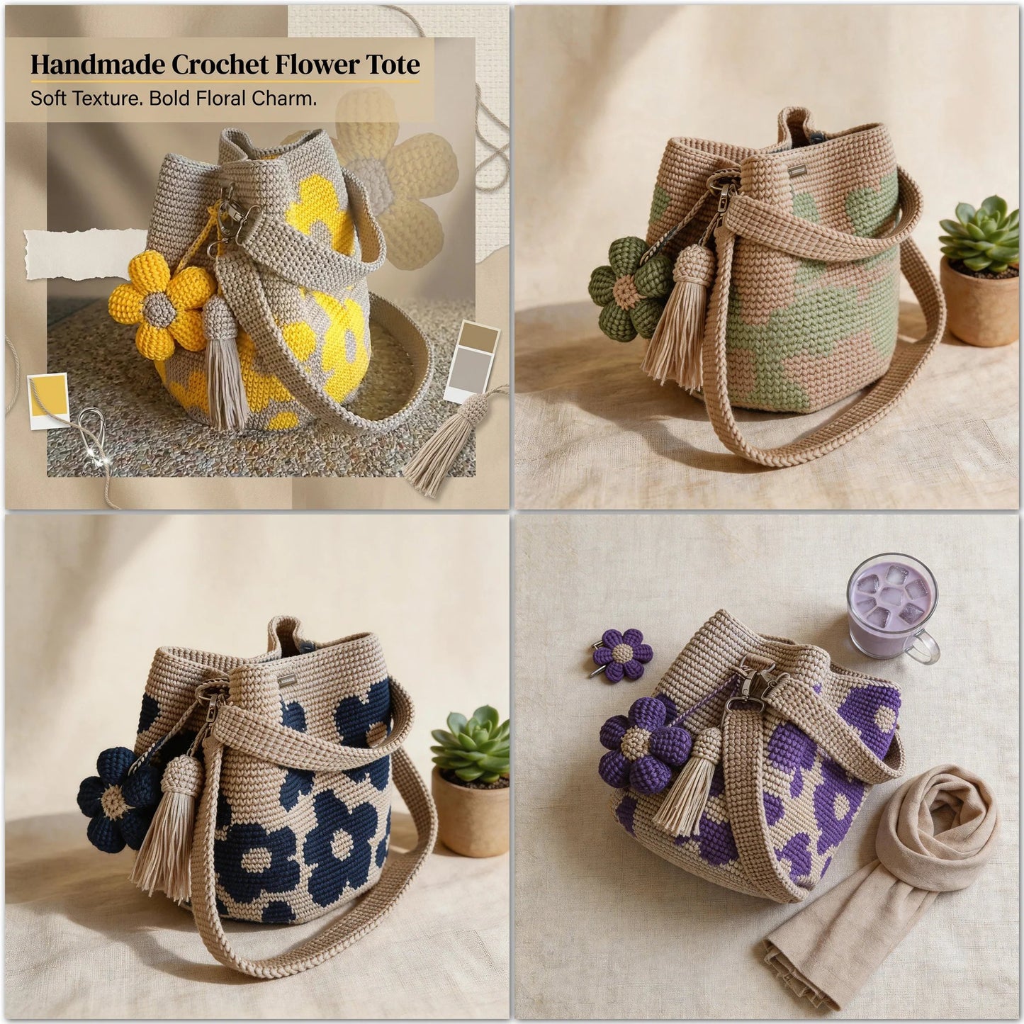 🌸NEW ARRIVAL LIMITED TIME OFFER ✨🌻Crochet Bucket Bag for Women——One tote. Endless summer vibes.🌼