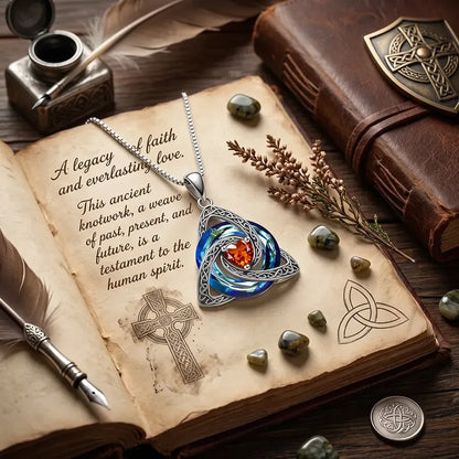 💎 Birthstone Celtic Knot Necklace for Women
