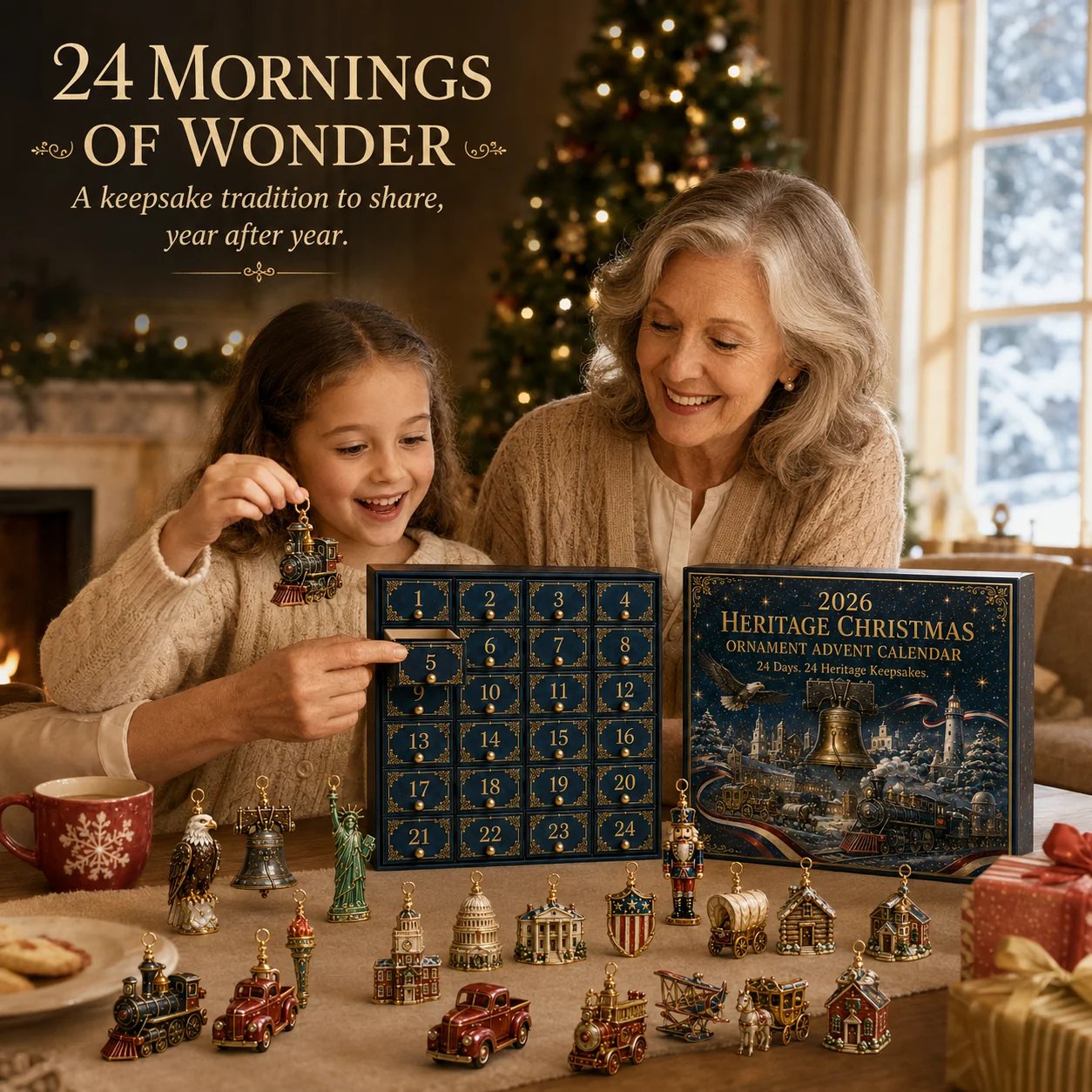 ⏰ Limited anniversary edition✨49% OFF!🔥America 250th Anniversary Heritage Christmas Advent Calendar