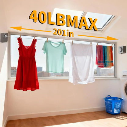 ✨Retractable Stainless Steel Clothesline – Dry More, Save Space
