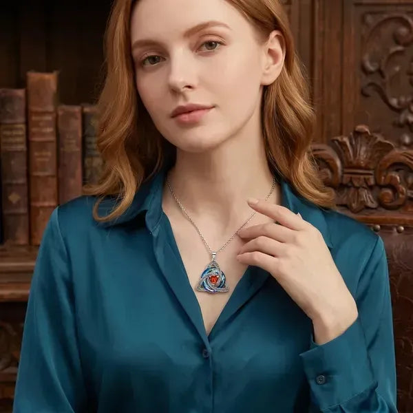 💎 Birthstone Celtic Knot Necklace for Women