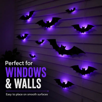 🔥Halloween Sale - 50% off 🎃3D Bat LED Wall Light Decor 🦇✨ – Easy Installation | Soft LED Glow for Living Room/Bedroom Festive Vibe