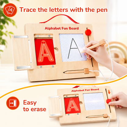 ✍️Wooden Alphabet & Number Tracing Board | Visual Learning Tools & Complete Set