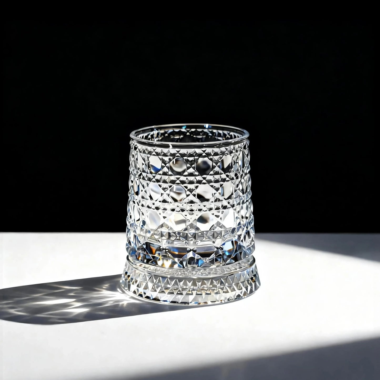Luxury 360° Spinning Crystal Glass – Star-Cut Stress Relief Whiskey & Wine Glass