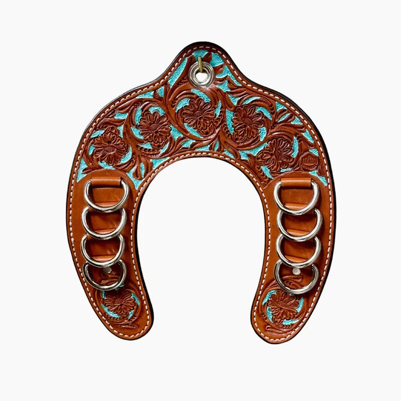 🔥 LAST DAY 57% OFF - Handcrafted Leather Horseshoe Wild Rag Holder | Western Scarf & Bandana Organizer (📦Buy 2 Free Shipping)