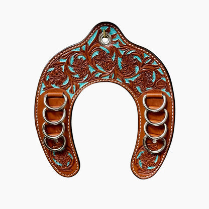 🔥 LAST DAY 57% OFF - Handcrafted Leather Horseshoe Wild Rag Holder | Western Scarf & Bandana Organizer (📦Buy 2 Free Shipping)