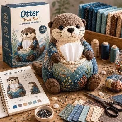 ✨Beginner-Friendly🧵Quilted sea Animal Tissue Box DIY Kit💖