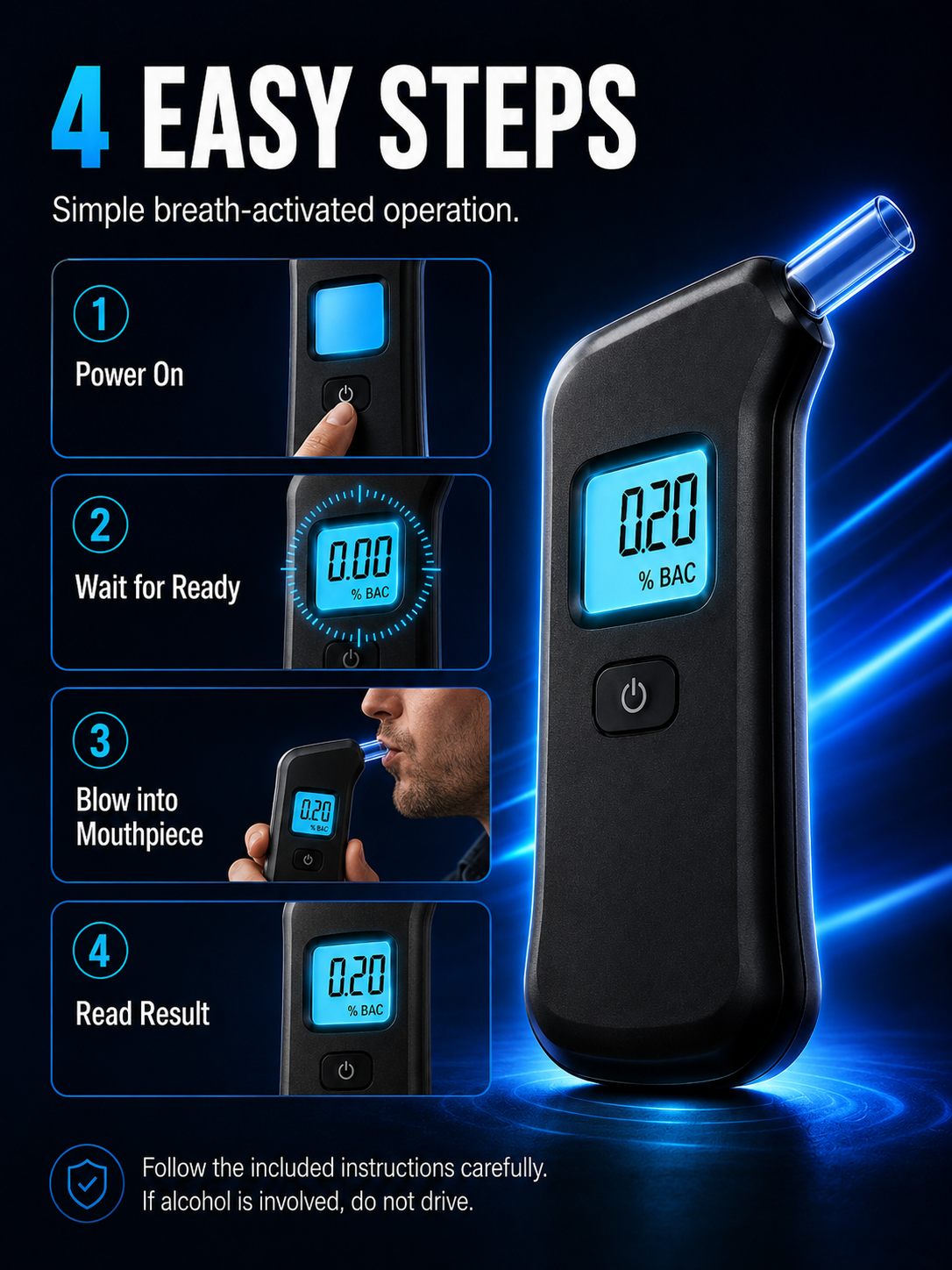 🍷🚫Portable breath alcohol tester