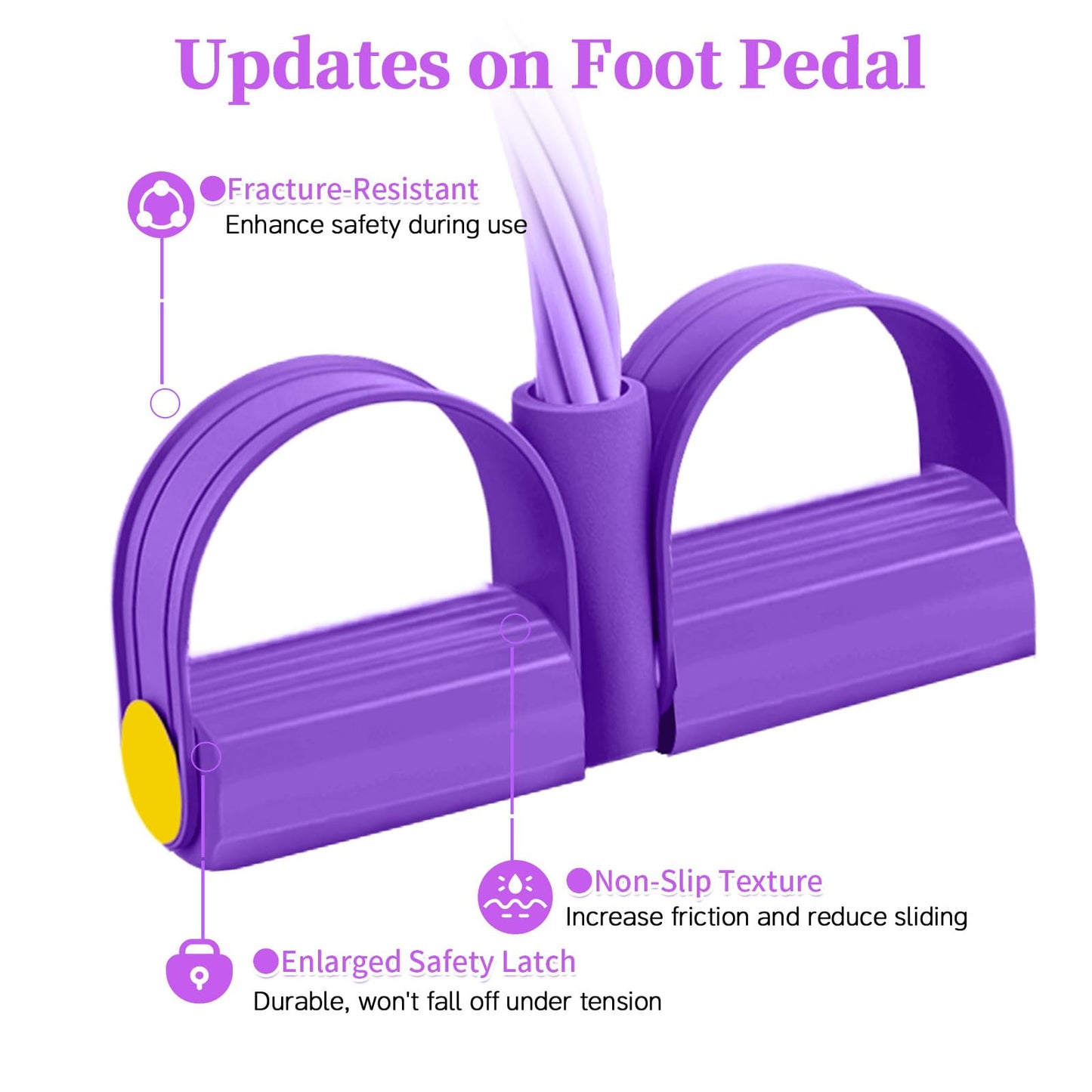 Multifunction Pedal Resistance Trainer with 6 Tubes