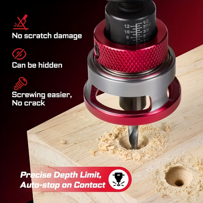 🔧 Countersink Drill Bit Set – Precise Depth Control, No Scratch Damage