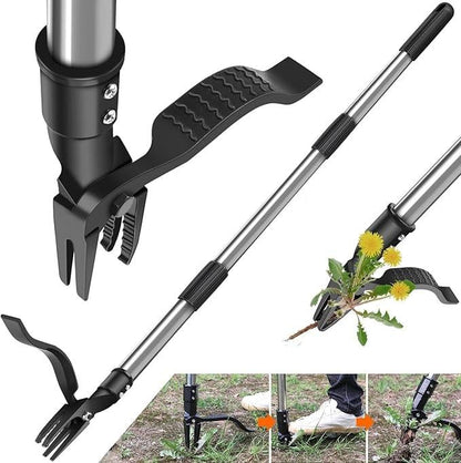 4-Claw Stand Up Weeder – Remove Weeds Without Bending, Pulling or Kneeling