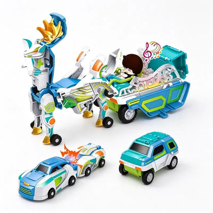 🚗2-in-1 Magnetic Transforming Dragon Car Toy – Racing Car Set