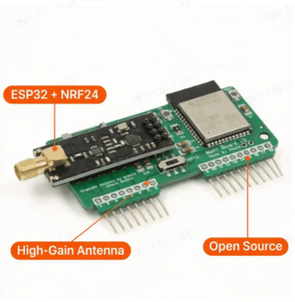NRF24L01+ Expansion Module | 2.4GHz RF Sniffer & Mousejack Tester