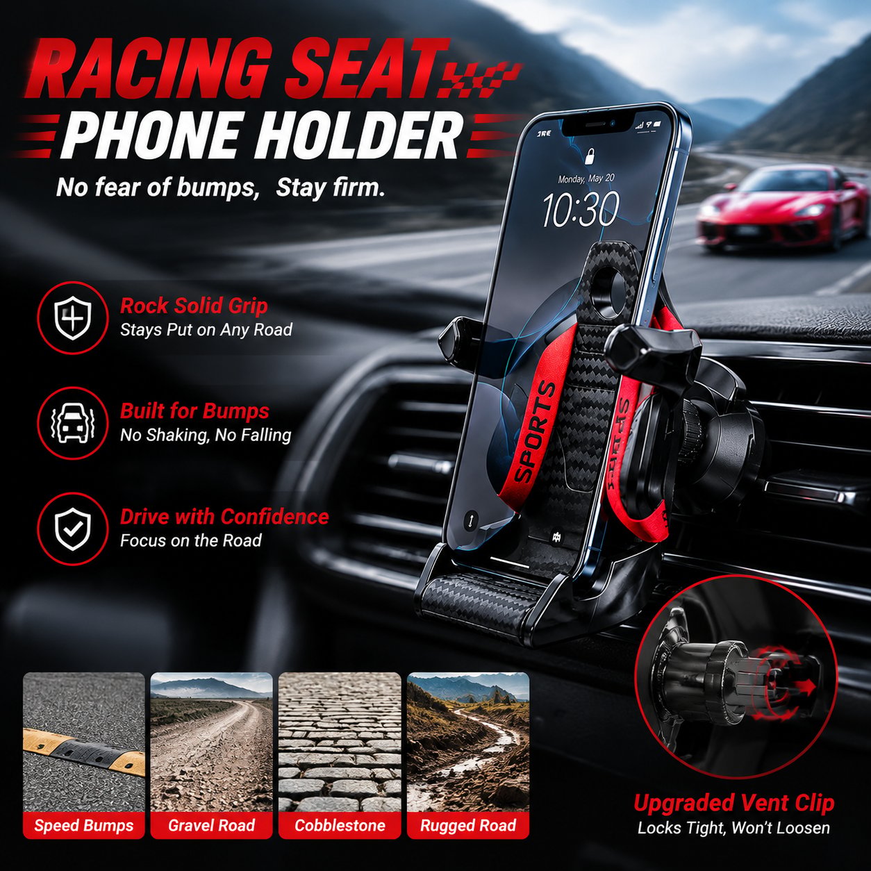 Car Racing Seat Shape Phone Holder