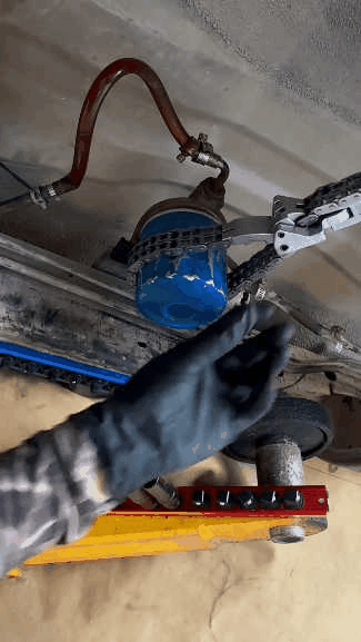 Heavy Duty Chain Oil Filter Wrench | Adjustable Removal Spanner for Auto Maintenance
