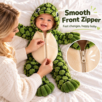 Little Turtle Plush 3D Shell Baby Onesie 🐢