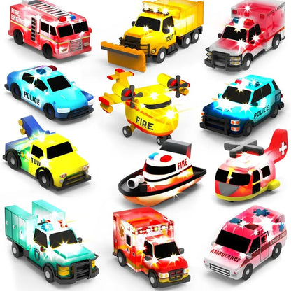 🔥Hot Sale⚡🛁 Emergency Car Light-Up Bath Toy Set 🚑& 🚒Water-Reactive Color Flashing Set 💦