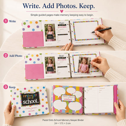 🔥LAST DAY 50% OFF - 📚First & Last Day School Memory Keepsake Binder