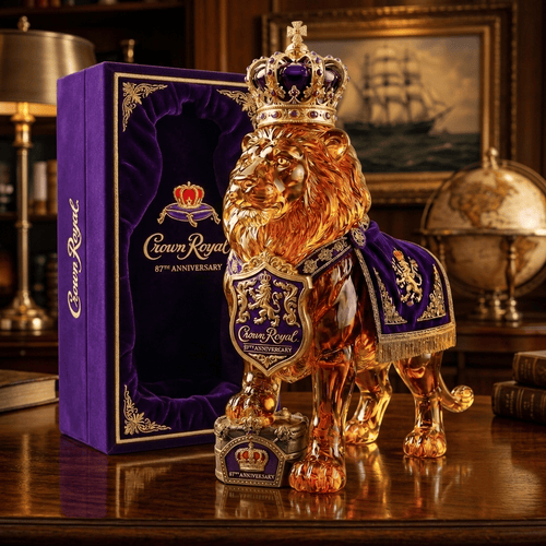 👑Crown 87th Anniversary Royal Lion Whiskey Bottle