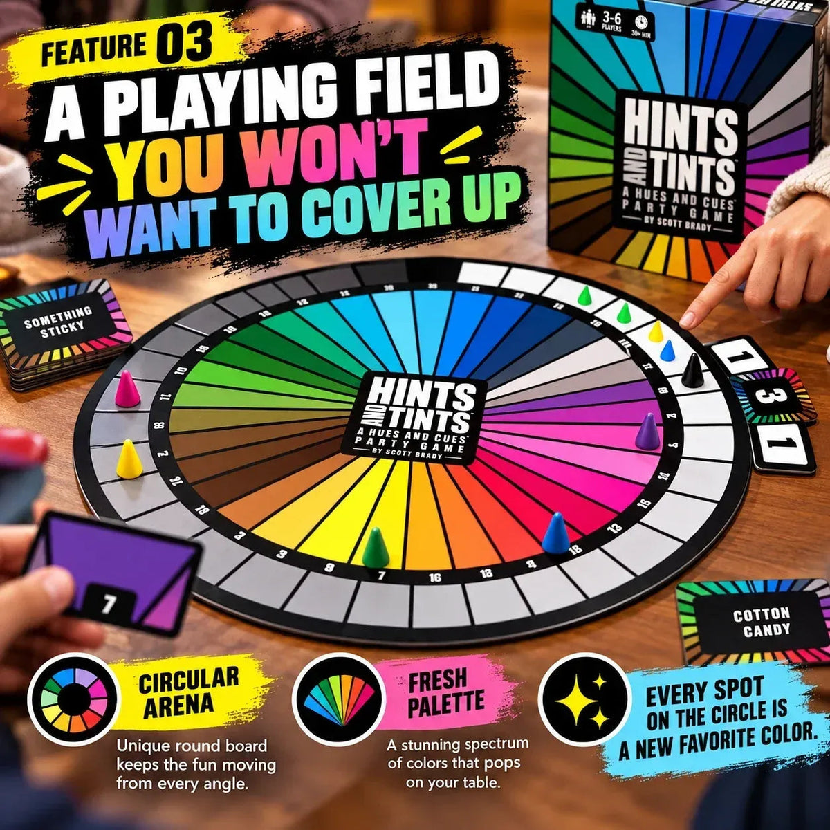🃏Portable Hues & Cues Board Game - Creative Clues！！！
