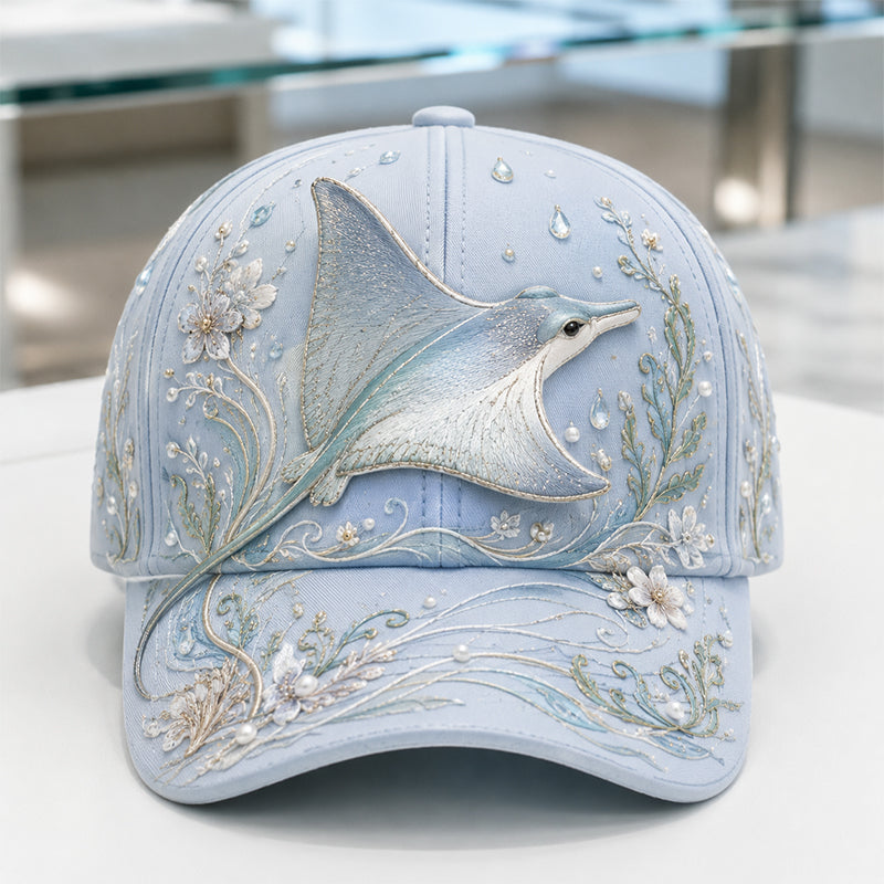 ✨The Perfect Ocean Lover Gift – 🌊 3D Ocean Creatures Embroidery Cap
