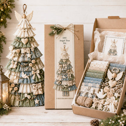 🎄Beginner-Friendly DIY Oversized Patchwork Christmas Tree Door Hanging Kit | Complete Kit with All Tools & Step-by-Step Guide Included 💕