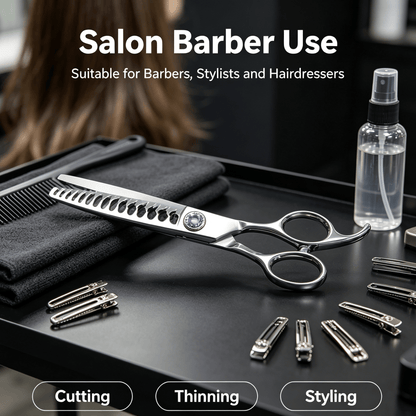 ✂️✨Professional Hair Texturizing Thinning Scissors – Stainless Steel Hair Shears💇‍♂️🔥