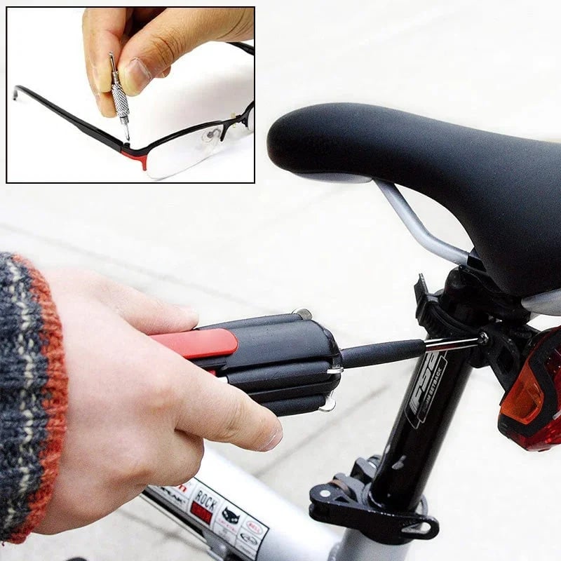 🎉📢📢40% OFF !! ⏰ 8-in-1 Folding Screwdriver – Built-In LED Work Light & Flashlight