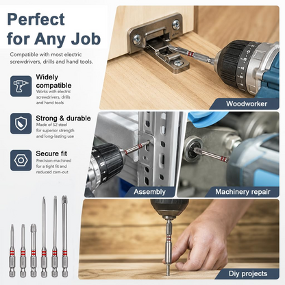 🔩 Hex Head Allen Wrench Drill Bit Set – 6-Piece S2 Steel Set