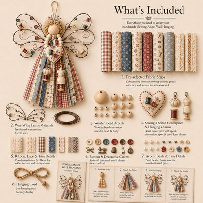 🪽 Angel Fabric Hanging DIY Kit – Create a Beautiful Handmade Angel Decoration
