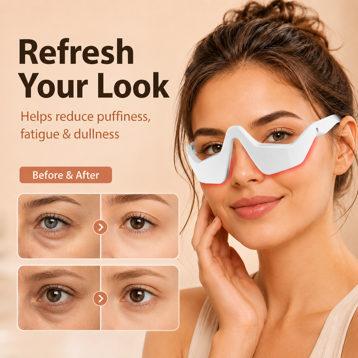 ✨ Under Eye Red Light Therapy Device – Restore Bright, Refreshed-Looking Eyes