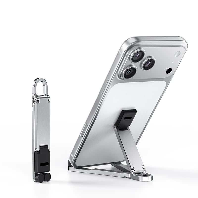💯🔥HOT SALE 50% OFF🎁📱Mini Aluminum Phone Stand Keychain Foldable Desktop Holder – Small Gadget, Big Convenience✨
