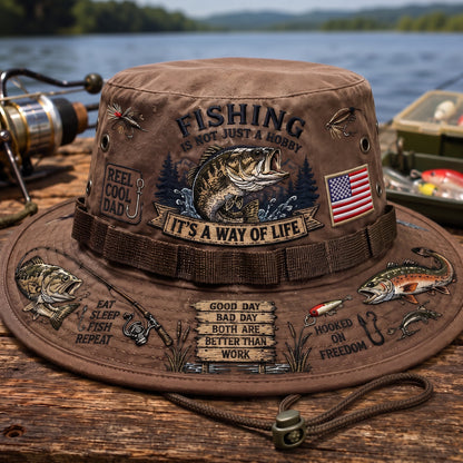 🎁🇺🇸 Last Day Promo: 49% OFF 🎣 Fishing Is a Way of Life Boonie Hat