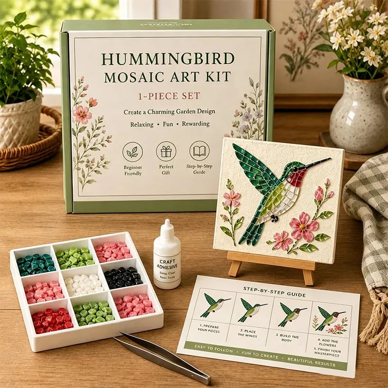 🌻🏡 Cottage Garden Mosaic DIY Kit – Create Your Own Masterpiece